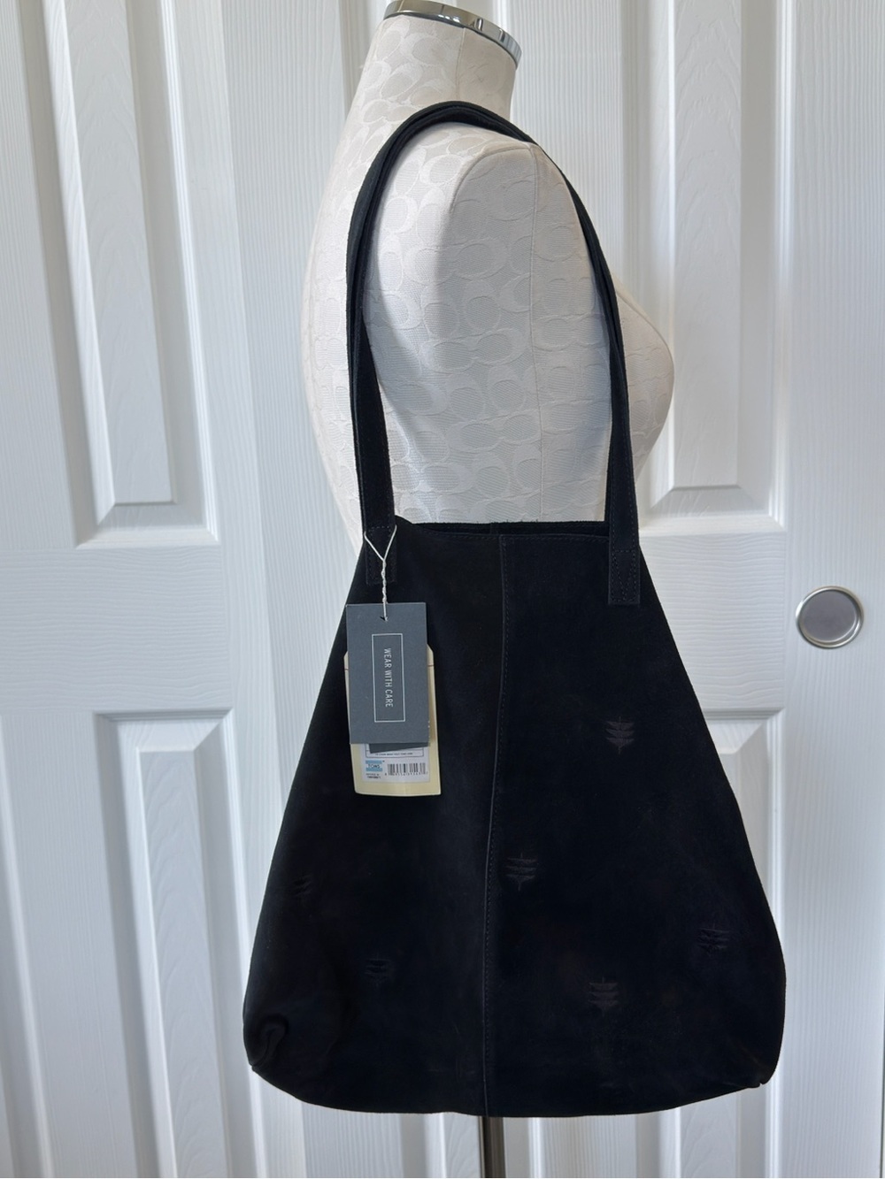 TOMS Black Soft Suede Cosmopolitan Tote